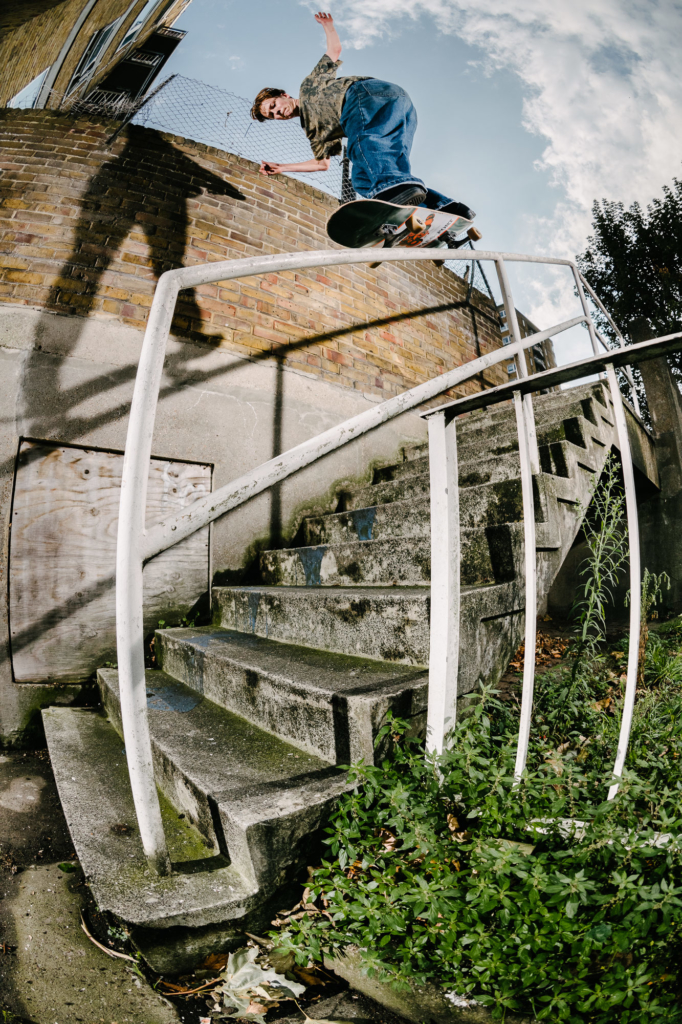 Matlok Bennett-Jones, Backside 50-50, London. Ph: Sam Ashley