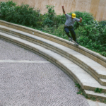 Lucas Amador, frontside tailslide pop-out. Ph. Dennis Scholz